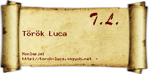 Török Luca névjegykártya